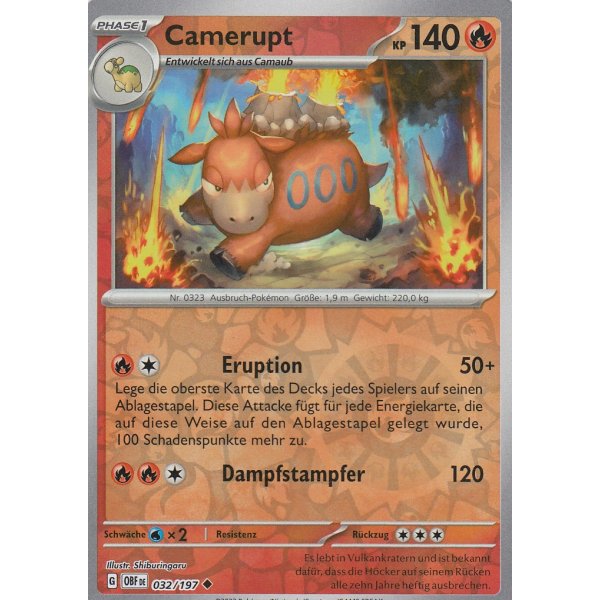 Camerupt 032/197 REVERSE HOLO