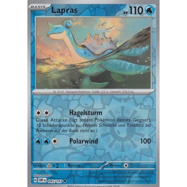 Lapras 045/197 REVERSE HOLO
