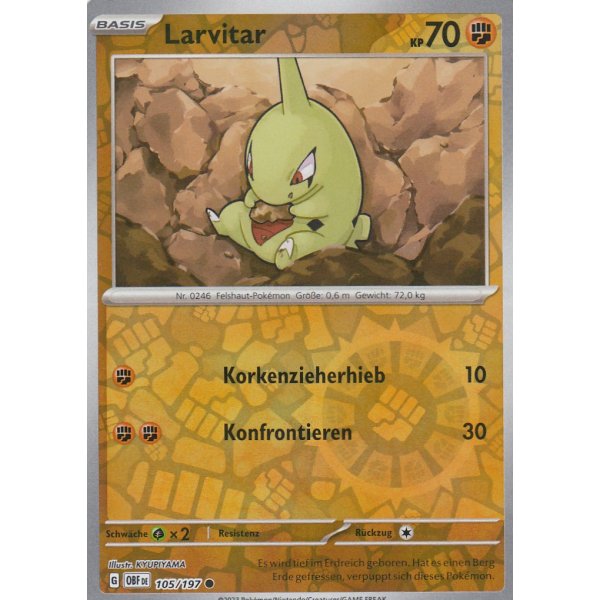 Larvitar 105/197 REVERSE HOLO