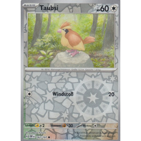 Taubsi 162/197 REVERSE HOLO