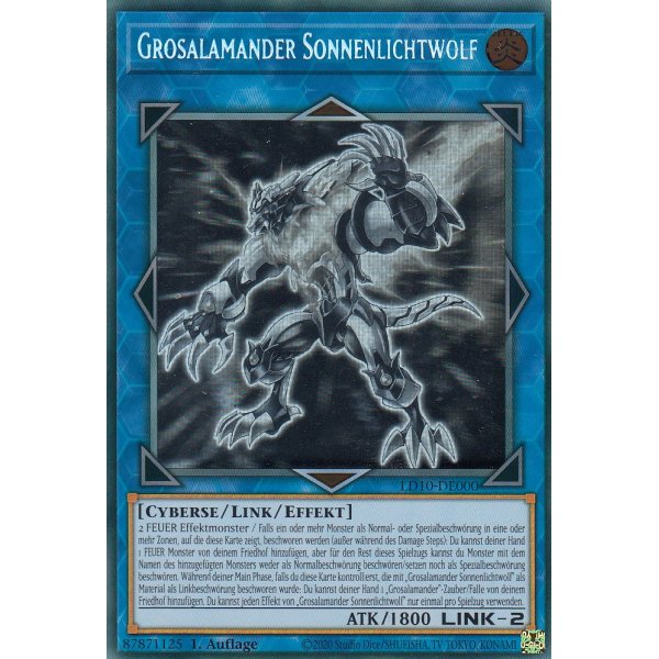 Grosalamander Sonnenlichtwolf (Ghost Rare) LD10-DE000-Ghost-Rare