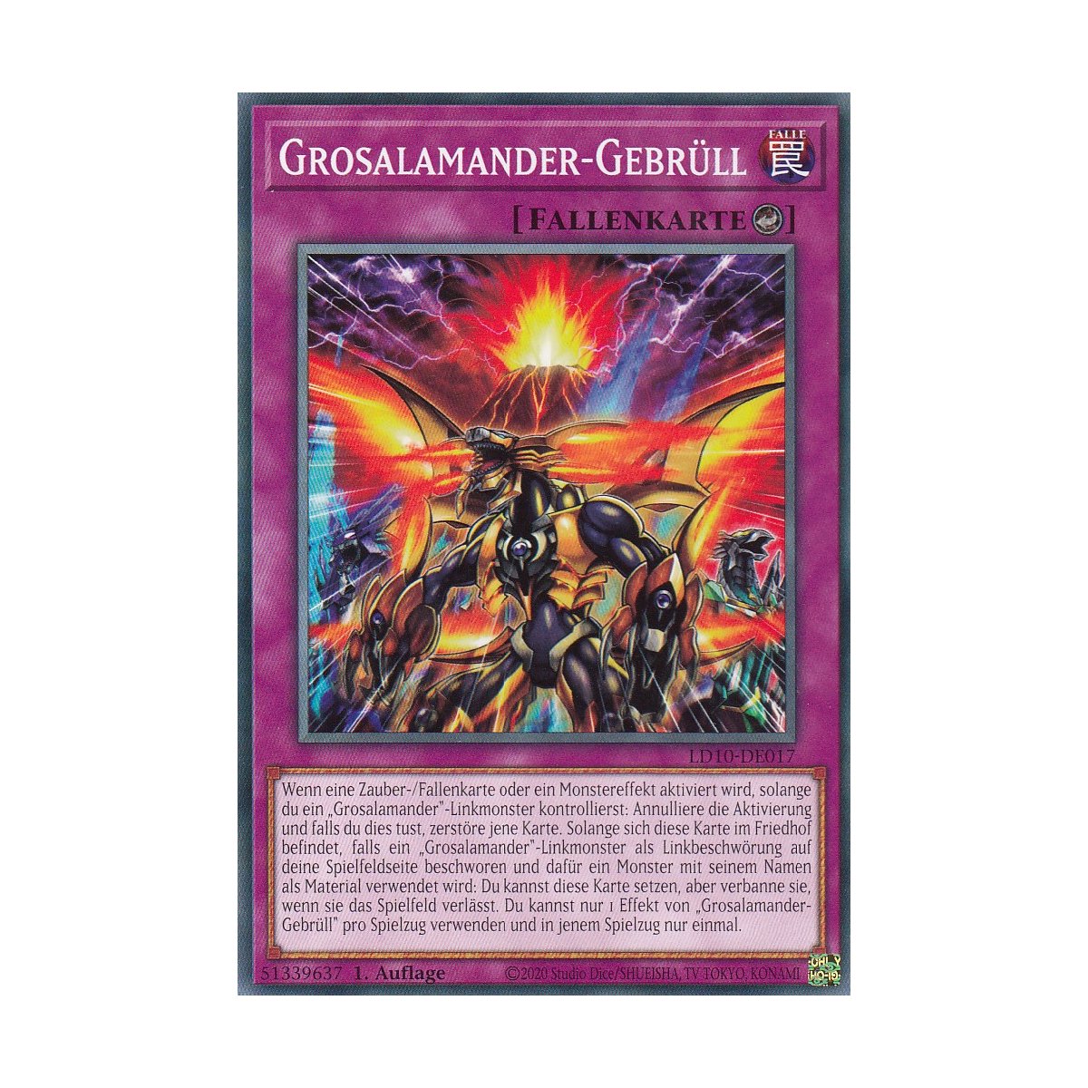 Grosalamander Ausbruchsgreif Ultra Rare 1. Auflage | Yugioh Sammelkarte Mit Fieldcenter