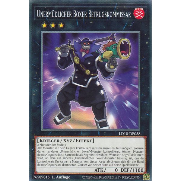 Unerm&uuml;dlicher Boxer Betrugskommissar LD10-DE058