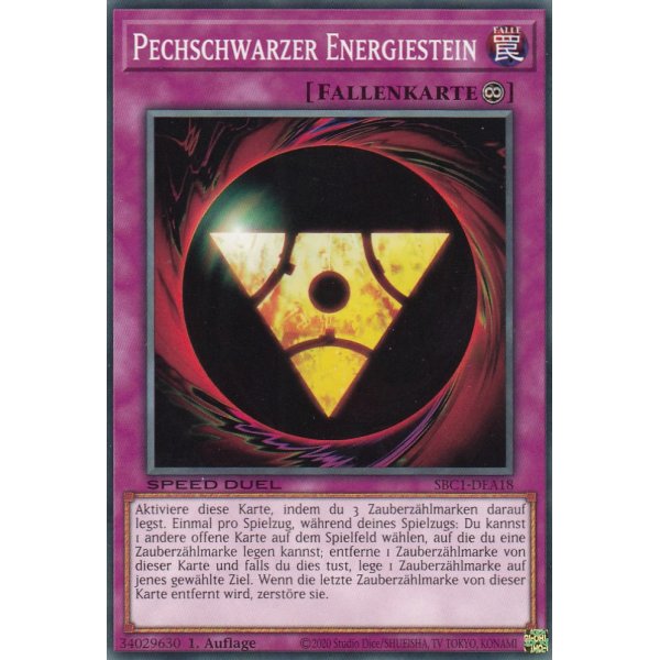 Pechschwarzer Energiestein SBC1-DEA18