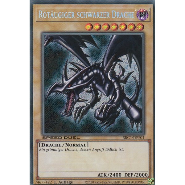 Rot&auml;ugiger schwarzer Drache (Secret Rare) SBC1-DEF01-Secret-Rare