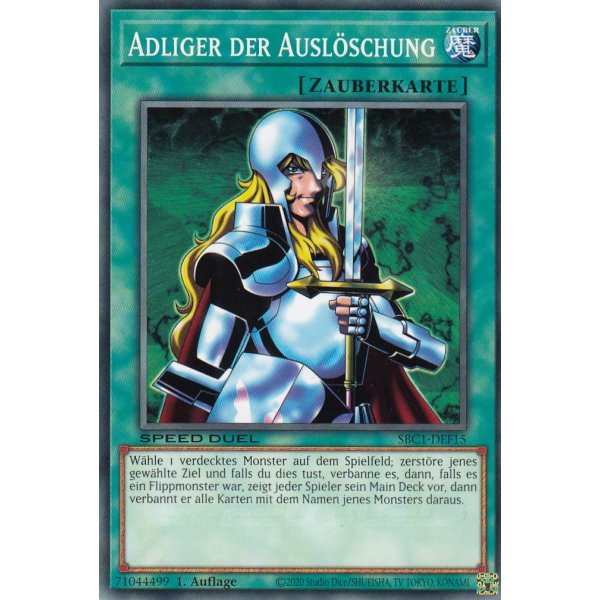 Adliger der Ausl&ouml;schung SBC1-DEF15