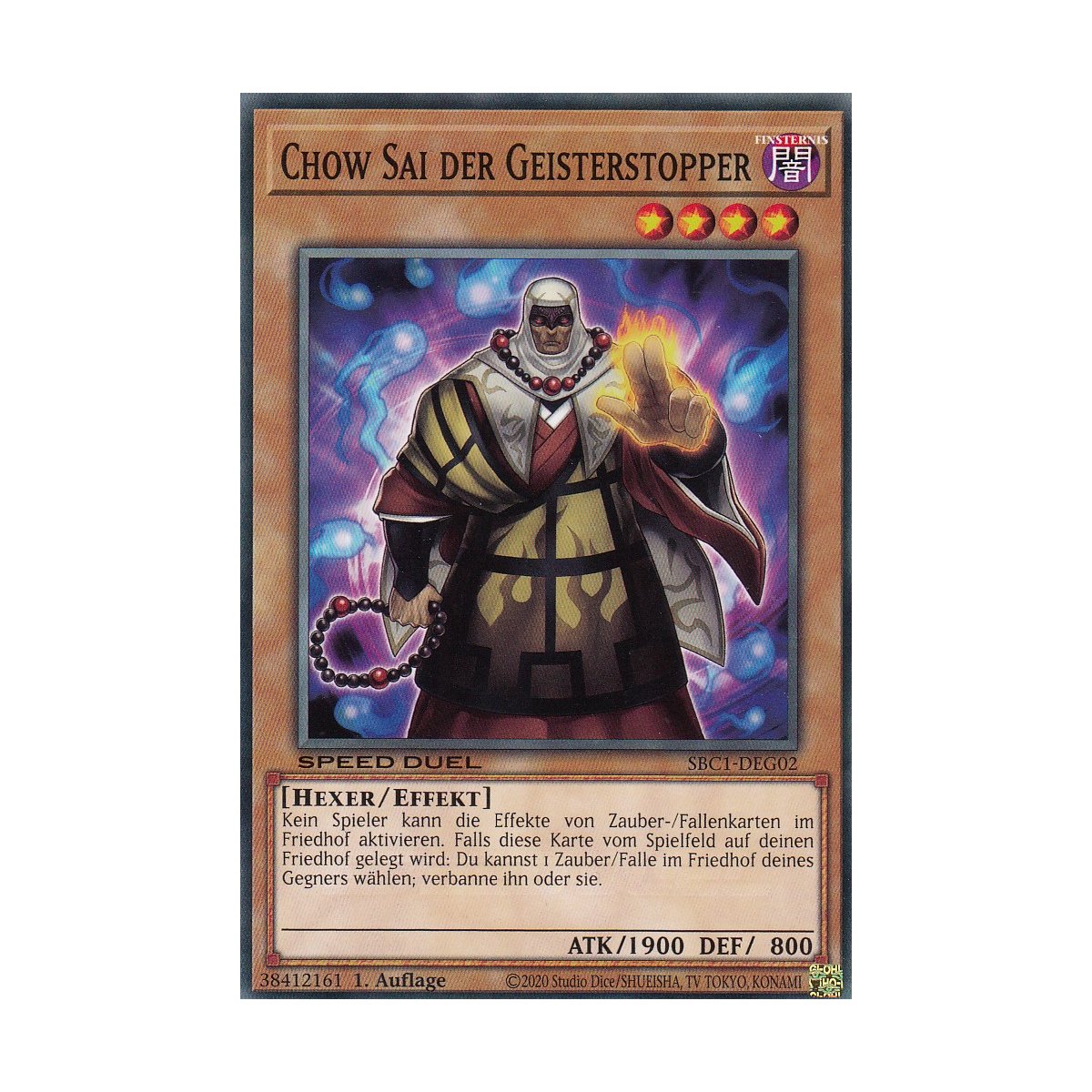 Chow Sai Le Stoppeur De Fantômes (SBC1-FRG02) [Carte Yu-Gi-Oh! Cartes à L'Unité Français