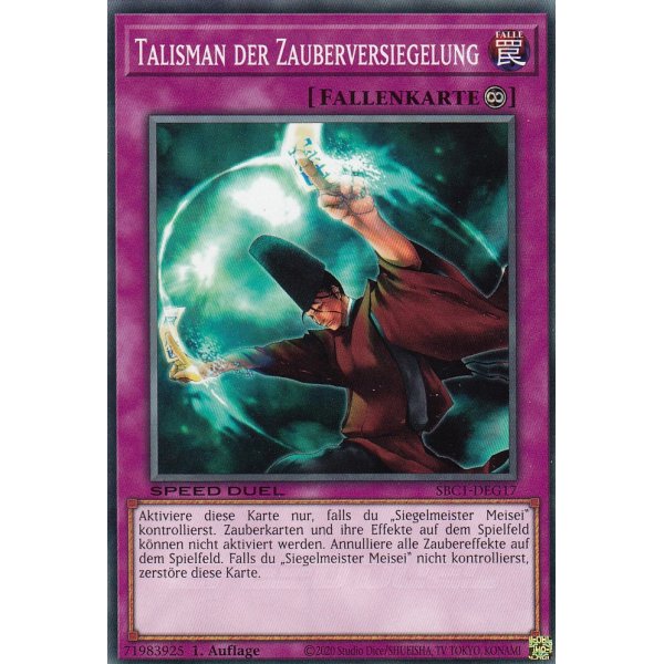 Talisman Der Zauberversiegelung SBC1-DEG17