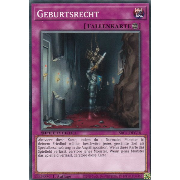 Geburtsrecht SBC1-DEG18