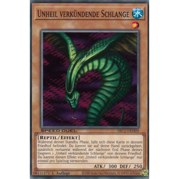 Unheil verk&uuml;ndende Schlange SBC1-DEH09