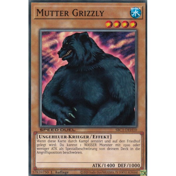 Mutter Grizzly SBC1-DEH10