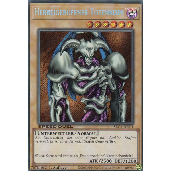 Herbeigerufener Totenkopf (Secret Rare) SBC1-DEI01-Secret-Rare