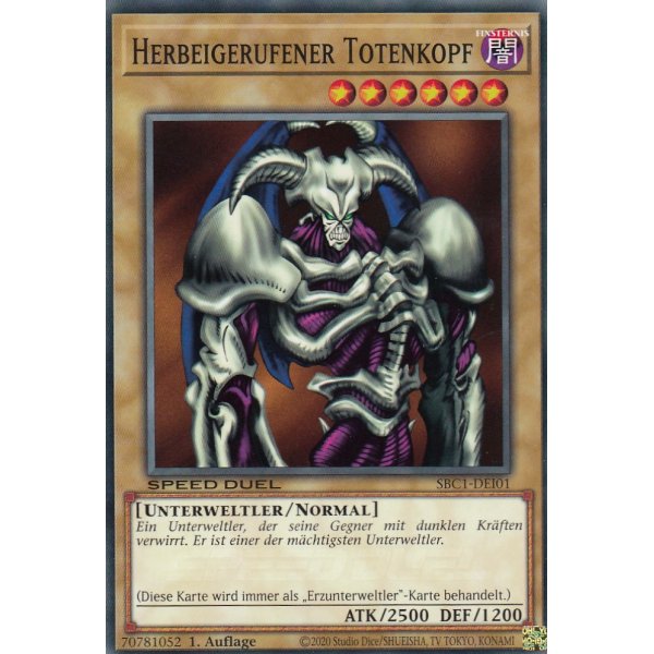 Herbeigerufener Totenkopf SBC1-DEI01
