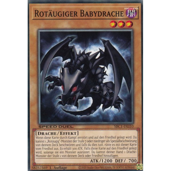 Rot&auml;ugiger Babydrache SBC1-DEI10