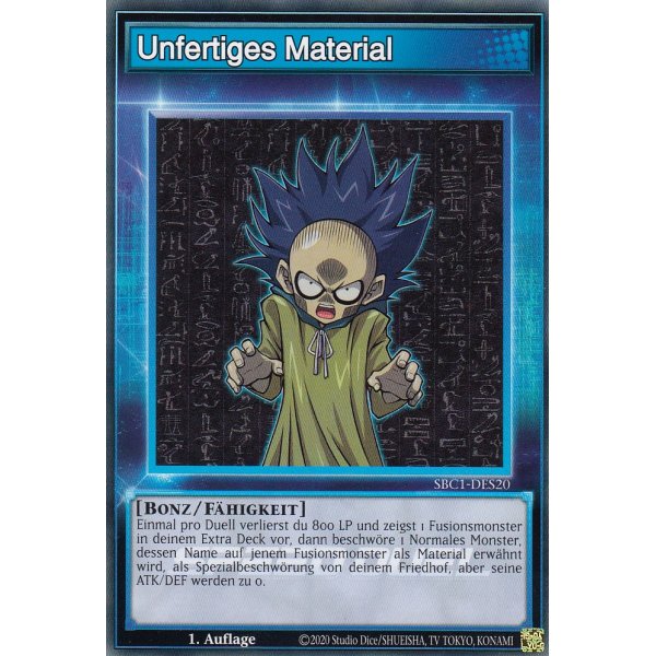 Unfertiges Material SBC1-DES20