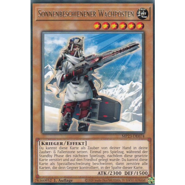 Sonnenbeschienener Wachposten MP23-DE074