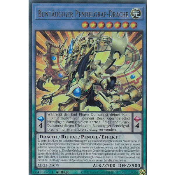 Bunt&auml;ugiger Pendelgraf-Drache MP23-DE079