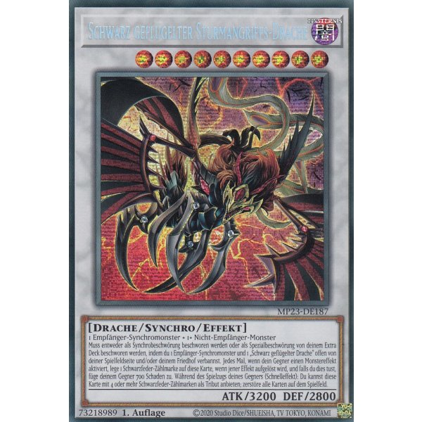 Schwarz gefl&uuml;gelter Sturmangriffs-Drache MP23-DE187
