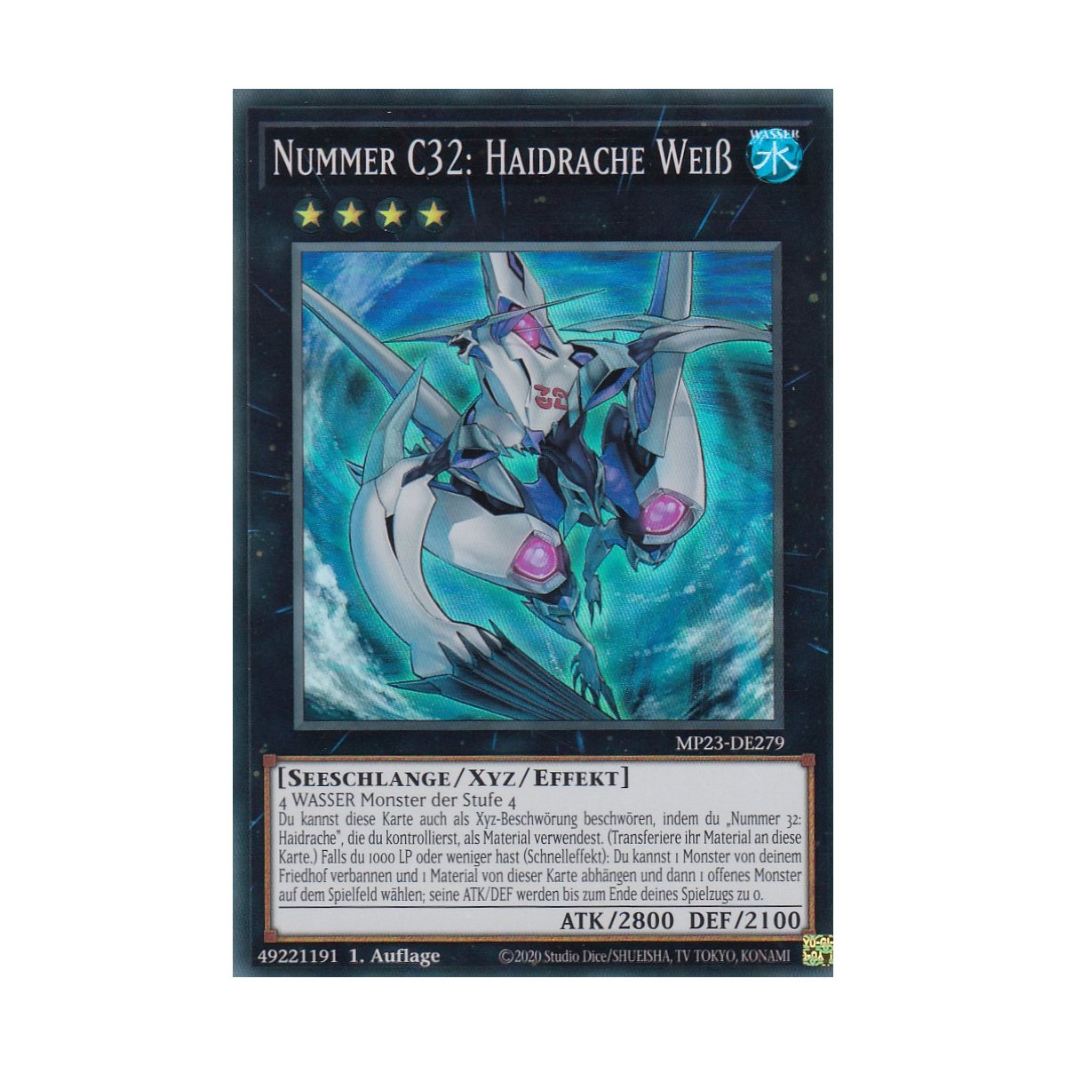 Produktbild von Yu-Gi-Oh! MP23-DE279 Nummer C32: Haidrache Weiß 1. Auflage Super Rare
