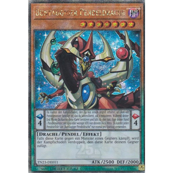 Bunt&auml;ugiger Pendeldrache (Quarter Century Secret Rare) TN23-DE011-Quarter Century Secret-Rare
