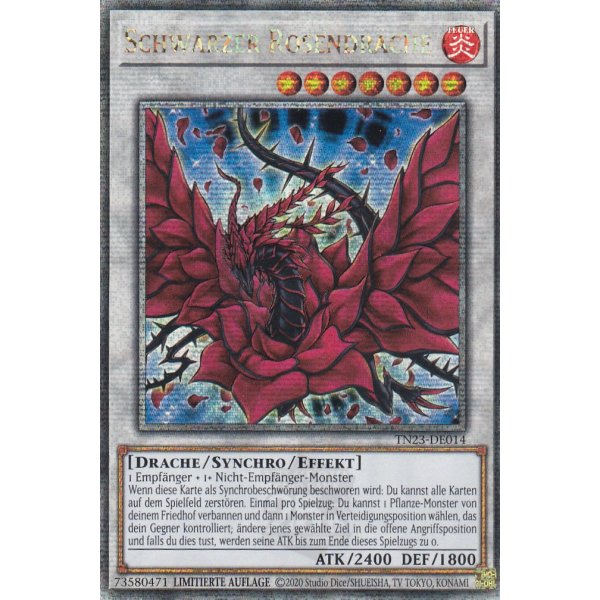 Schwarzer Rosendrache (Quarter Century Secret Rare) TN23-DE014-Quarter Century Secret-Rare