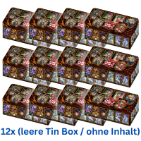 LEERE Yu-Gi-Oh! Mega Tin Box 2023 25th Anniversary Tin: Dueling Heroes 12x (ohne Inhalt)