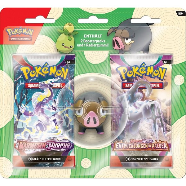 Pokemon Back to School Eraser Blister 2023 (Ferkuli-Radierer + 2 Booster) (englisch)