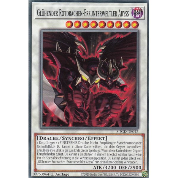 Gl&uuml;hender Rotdrachen-Erzunterweltler Abyss SDCK-DE042