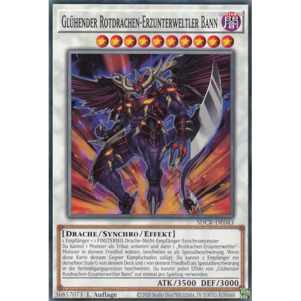 Gl&uuml;hender Rotdrachen-Erzunterweltler Bann SDCK-DE043