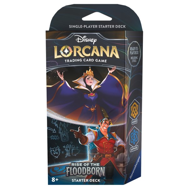 Disney Lorcana: Rise of the Floodborn - Starter Deck Amber and Sapphire (englisch)