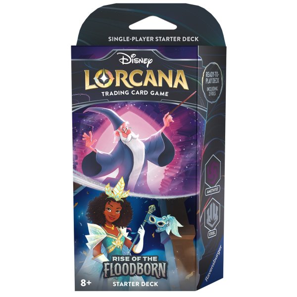 Disney Lorcana: Rise of the Floodborn - Starter Deck Amethyst and Steel (englisch)