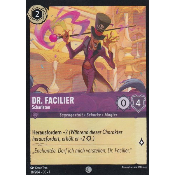 Dr. Facilier - Scharlatan Holo 38/204