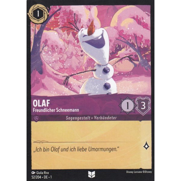 Olaf - Freundlicher Schneemann Holo 52/204