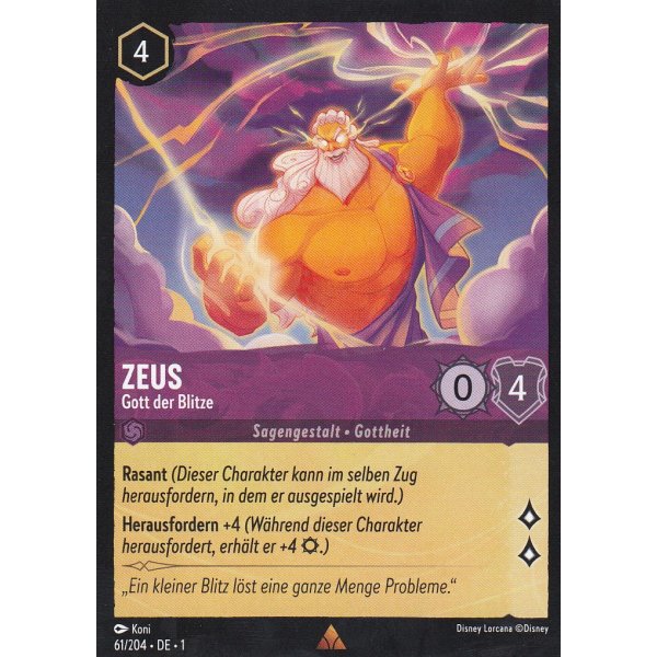 Zeus - Gott der Biltze Holo 61/204