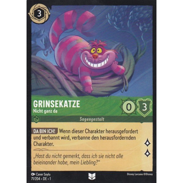 Grinsekatze - Nicht ganz da Holo 71/204