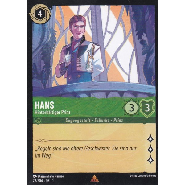 Hans - Hinterh&auml;ltiger Prinz Holo 78/204