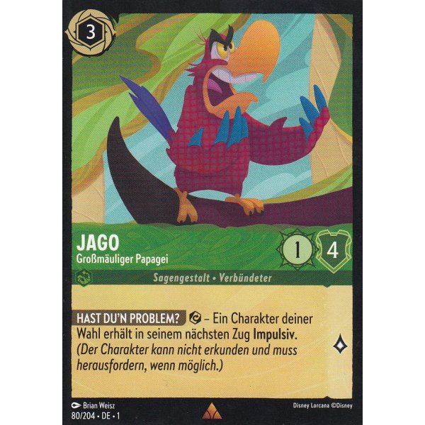 Jago - Gro&szlig;m&auml;uliger Papagei Holo 80/204