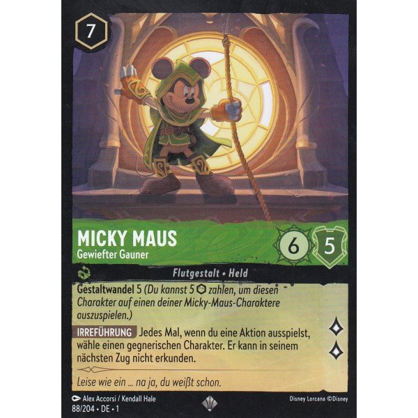 Micky Maus - Gewiefter Gauner (V.1) Holo 88/204