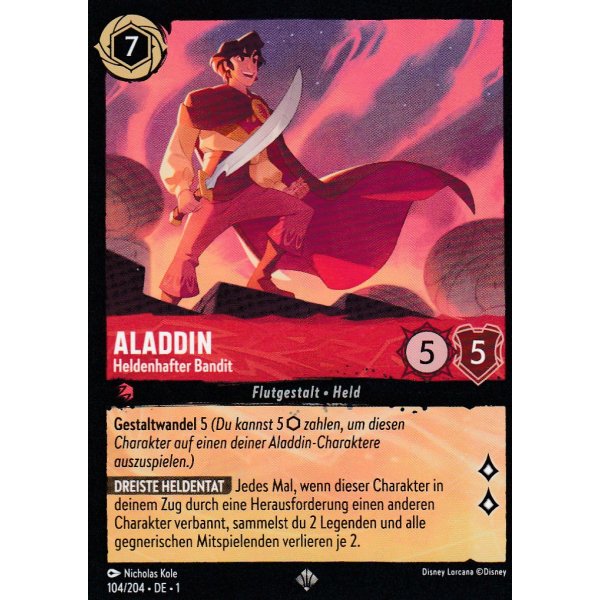 Aladdin - Heldenhafter Bandit (V.1) Holo 104/204