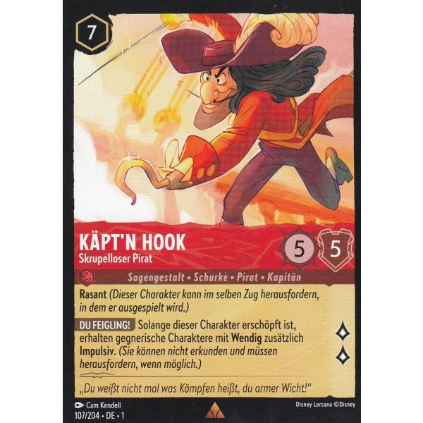 K&auml;ptn Hook - Skrupelloser Pirat Holo 107/204
