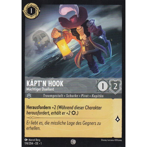 K&auml;ptn Hook - M&auml;chtiger Duellant Holo 174/204