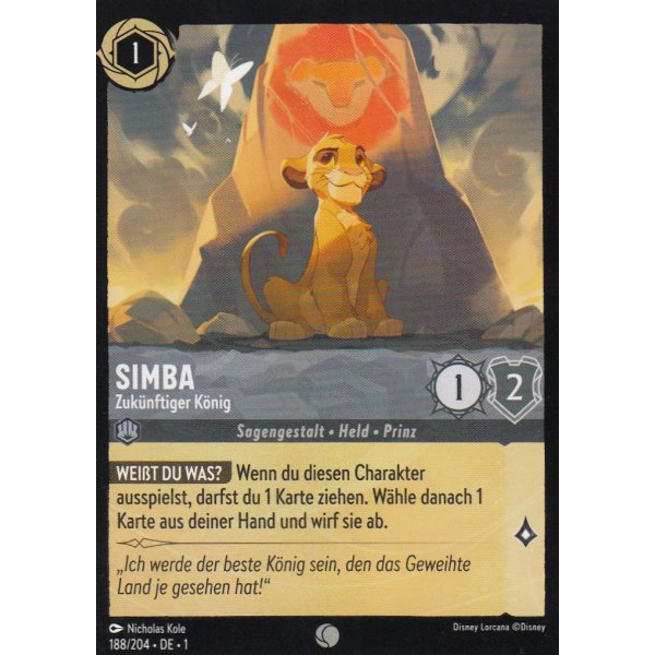 Simba - Zuk&uuml;nftiger K&ouml;nig Holo 188/204