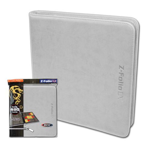BCW Zipper-Folio 12-Pocket Album - LX Portfolio White / Wei&szlig;