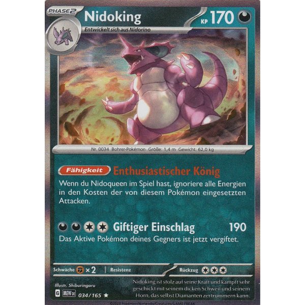 Nidoking 034/165 Holo