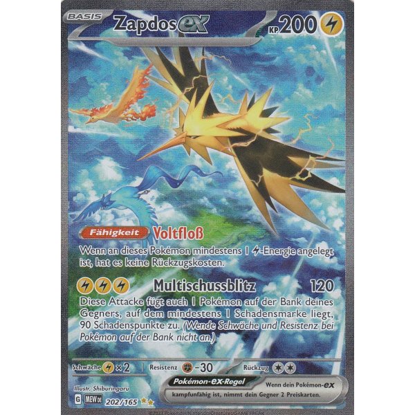 Zapdos ex 202/165 Special Illustration Rare