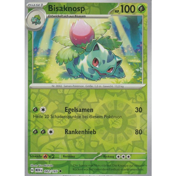 Bisaknosp 002/165 REVERSE HOLO