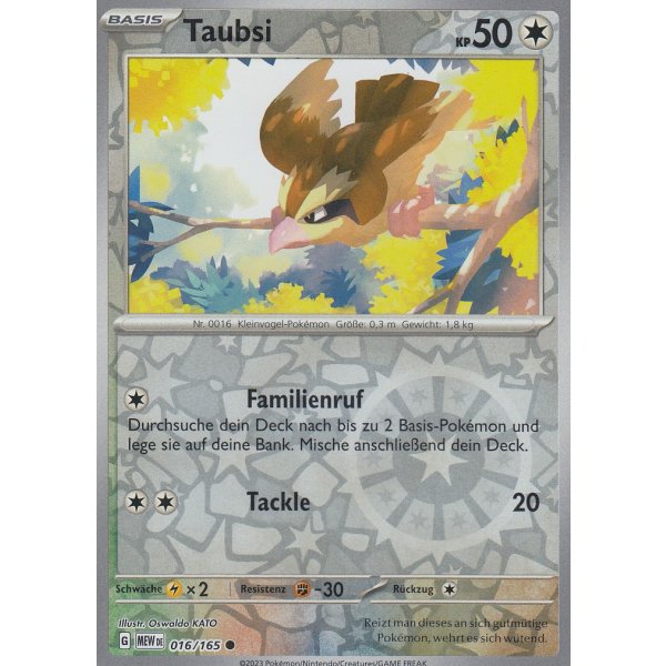Taubsi 016/165 REVERSE HOLO