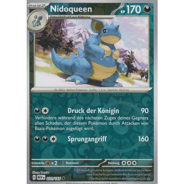 Nidoqueen 031/165 REVERSE HOLO