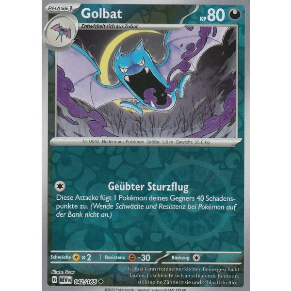 Golbat 042/165 REVERSE HOLO