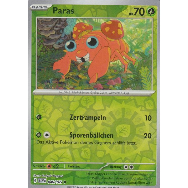Paras 046/165 REVERSE HOLO